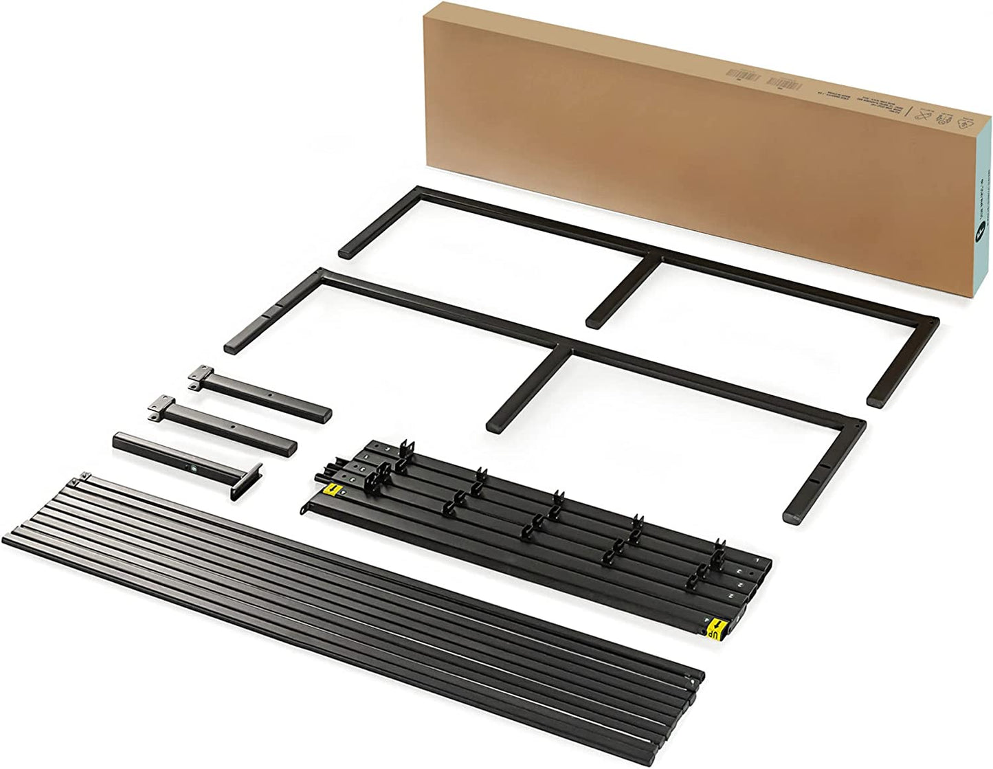 14 Inch Metal Platform Beds W/ Heavy Duty Steel Slat Mattress Foundation (No Box Spring Needed), Black