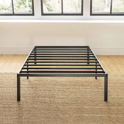 14 Inch Metal Platform Beds W/ Heavy Duty Steel Slat Mattress Foundation (No Box Spring Needed), Black