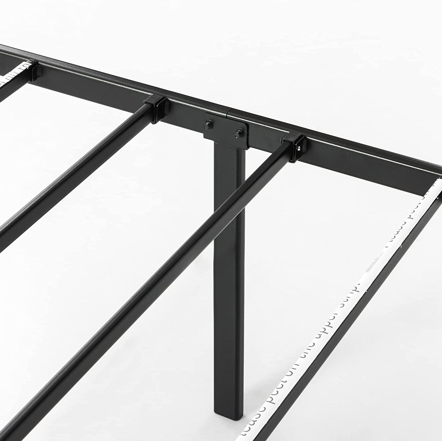 14 Inch Metal Platform Beds W/ Heavy Duty Steel Slat Mattress Foundation (No Box Spring Needed), Black