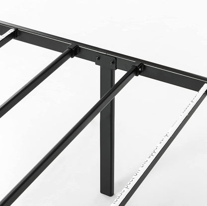 14 Inch Metal Platform Beds W/ Heavy Duty Steel Slat Mattress Foundation (No Box Spring Needed), Black