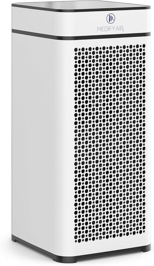 Medify MA-40 Air Purifier with H13 True HEPA Filter | 840 Sq Ft Coverage | for Allergens, Smoke, Smokers, Dust, Odors, Pollen, Pet Dander | Quiet 99.9% Removal to 0.1 Microns | White, 1-Pack